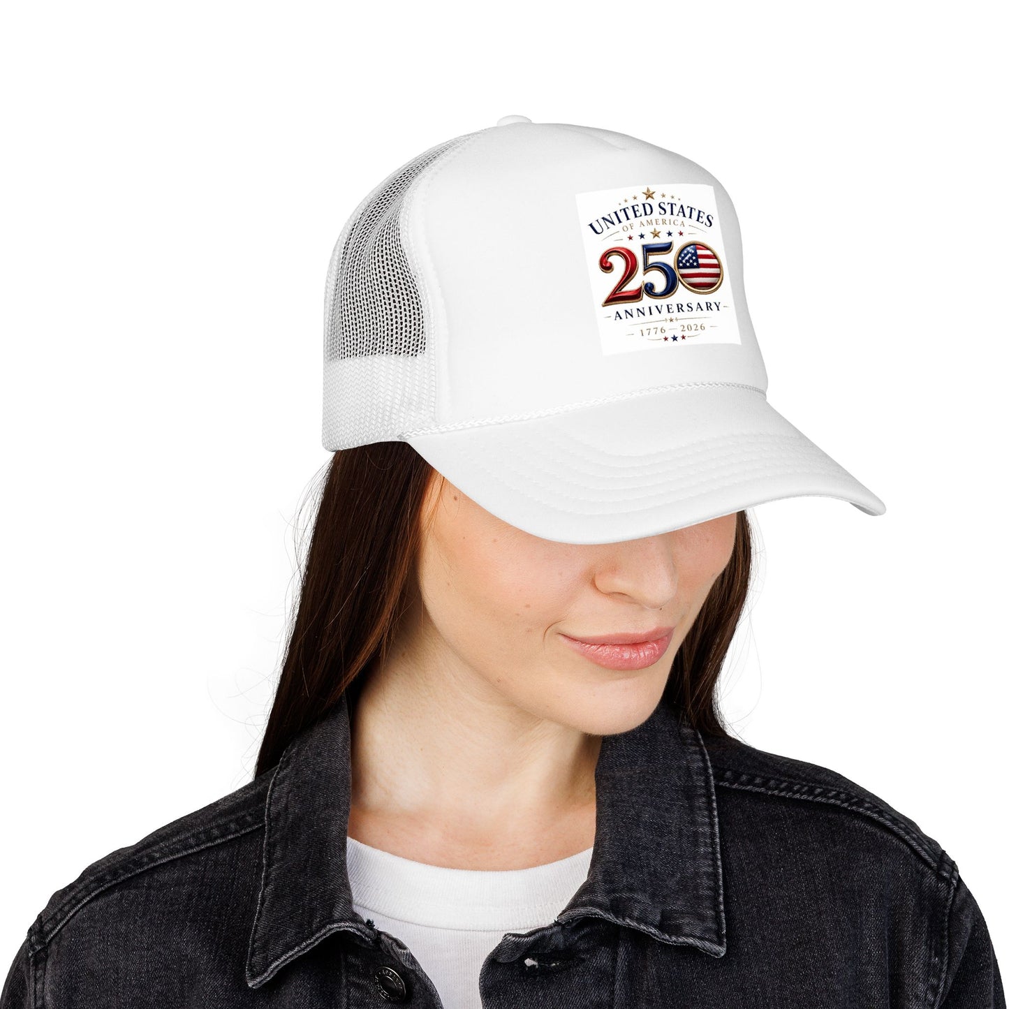 250th Anniversary Trucker Hat — United States Patriotic Foam Cap