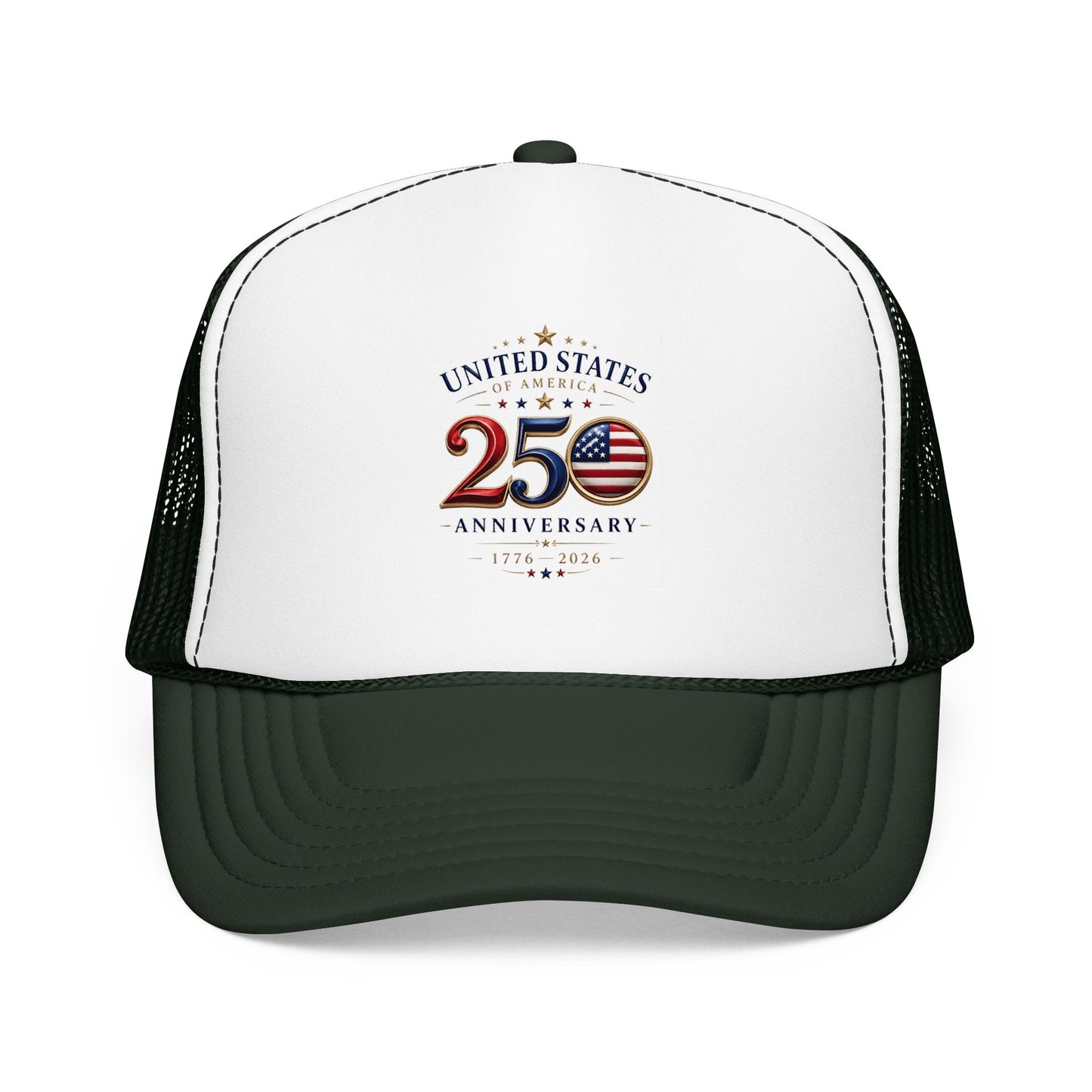 250th Anniversary Trucker Hat — United States Patriotic Foam Cap