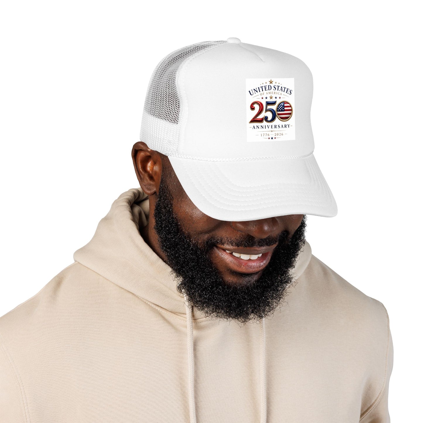 250th Anniversary Trucker Hat — United States Patriotic Foam Cap