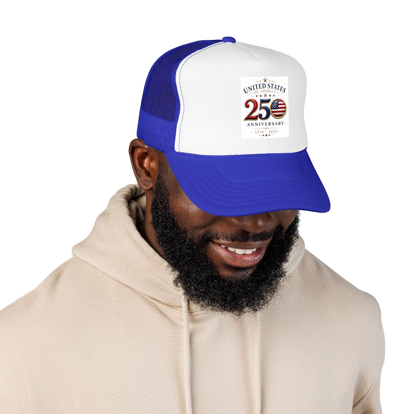 250th Anniversary Trucker Hat — United States Patriotic Foam Cap